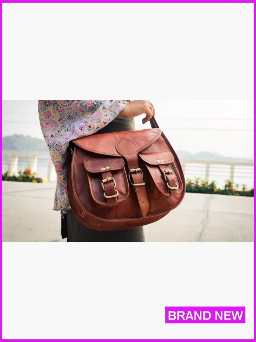 Vintage Style Genuine Leather Hobo Crossbody Bag Travel Ladies Shoulder Purse